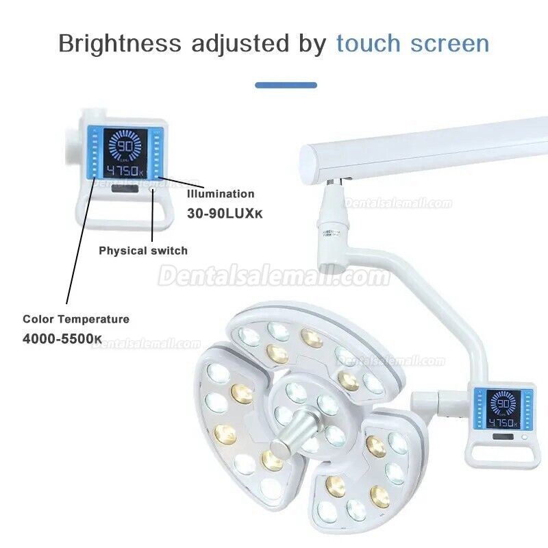 Dental Ceiling Mounted Surgical Shadowless Lamp LED Operation Exam Light 52 LEDs KY-P138-2